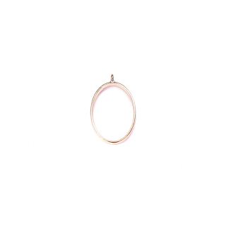 metal frame oval rose gold