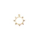 metal frame ships wheel gold
