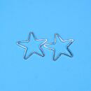 2 metal frames star 28mm silver