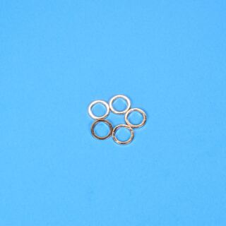 5 Metallrahmen Kreis 8mm gold