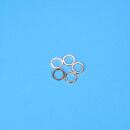 5 metal frames circle 8mm gold