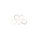 5 metal frames circle 15mm gold