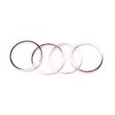 4 metal frames circle 20mm gold