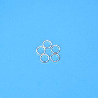 5 Metallrahmen Kreis 8mm antikes silber