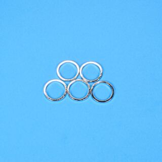 5 Metallrahmen Kreis 12mm antikes silber