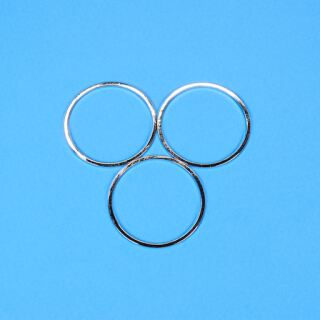 3 metal frames circle 25mm antique silver