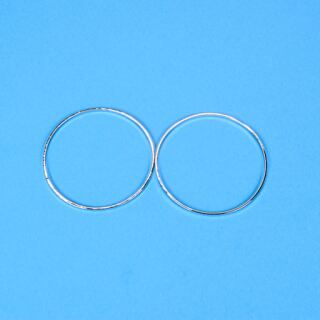 2 metal frames circle 30mm antique silber