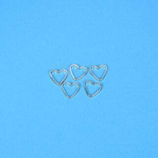 5 metal frames heart 10x9mm gold