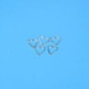 5 metal frames heart 10x9mm gold