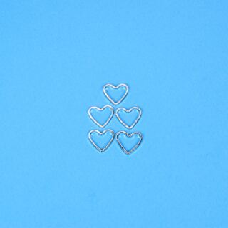 5 metal frames heart 10x9mm antique silver