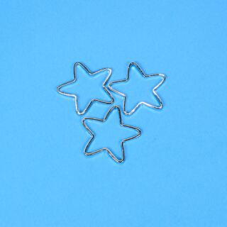 3 metal frames star 22mm antique silver