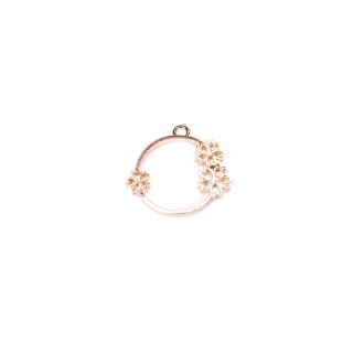 metal frame circle with sakura gold