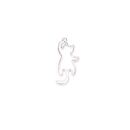 metal frame jumping cat silver