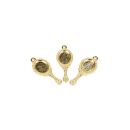 3 little hand mirrors gold