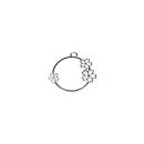 metal frame circle with sakura silver