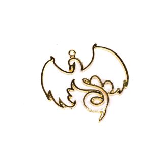 metal frame dragon gold