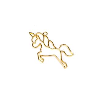 metal frame unicorn gold