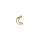 metal frame crescent moon with sakura gold