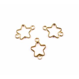 3 metal frame connectors star gold