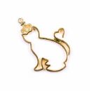 metal crowned cat gold