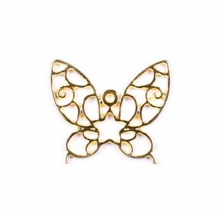 metal frame buterfly with star pattern gold
