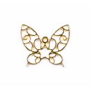 metal frame buterfly with star pattern gold