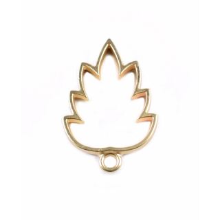 metal frame leaf matte gold