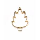 metal frame leaf matte gold