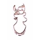 bezel deer bust rose gold