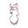 bezel deer bust rose gold
