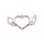 metal frame winged heart rose gold