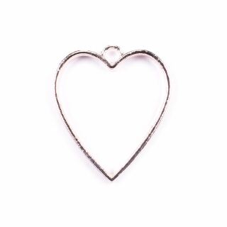 simple heart bezel rose gold