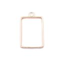 bezel small rectangle matte gold