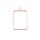 bezel small rectangle matte gold