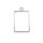 bezel small rectangle antique silver