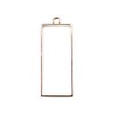 bezel long rectangle gold