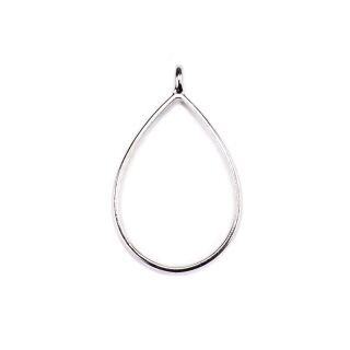 bezel drop antique silver