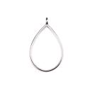 bezel drop antique silver