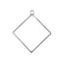 bezel rhombus big antique silber