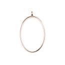 metal frame oval gold