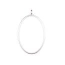 metal frame oval matte silver