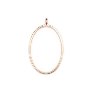 metal frame oval matte gold