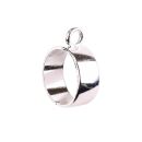 bezel thick circle 19mm silver