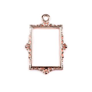 bezel rectangular picture frame rose gold