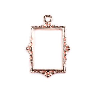 Lünette eckiger Bilderrahmen rose gold