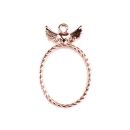 Lünette oval Herz und Flügel rose gold