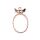 bezel oval heart and wings rose gold