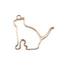 bezel sitting cat gold