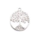 metal frame tree of life silver