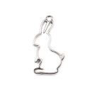 bezel sitting hare matte antique silver